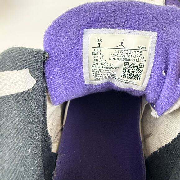 Nike Air Jordan 3 Retro Dark Iris Sneakers Mid Men's 8 Purple White CT8532-105 - Picture 4 of 10